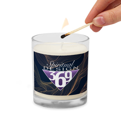 Spiritual Design 369 - Glass jar soy wax candle