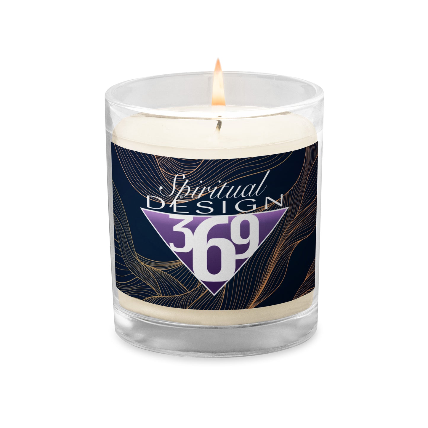 Spiritual Design 369 - Glass jar soy wax candle