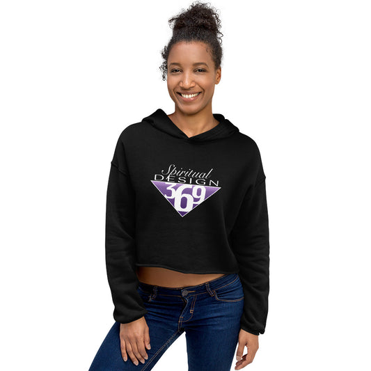 Spiritual Design 369 - Crop Hoodie