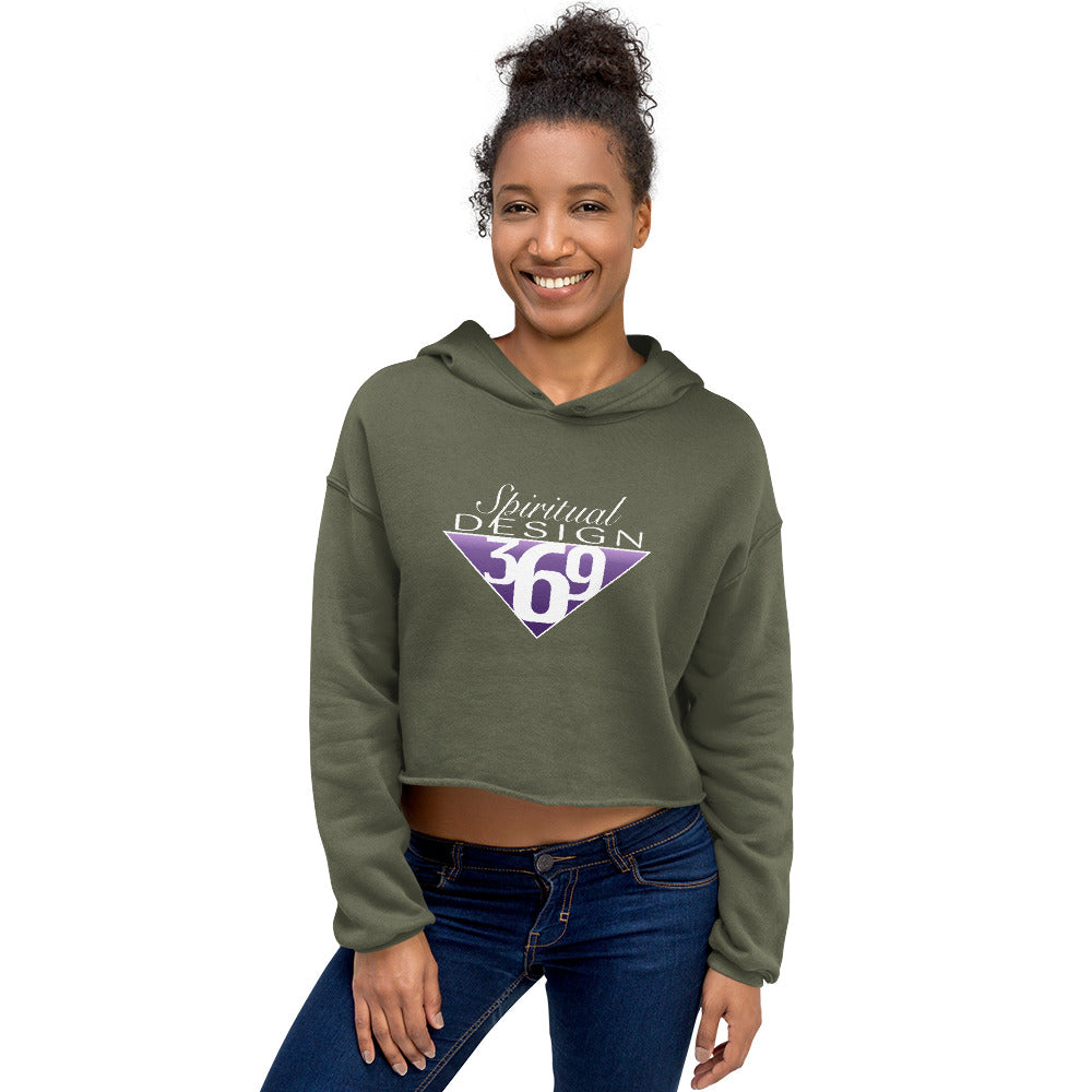 Spiritual Design 369 - Crop Hoodie